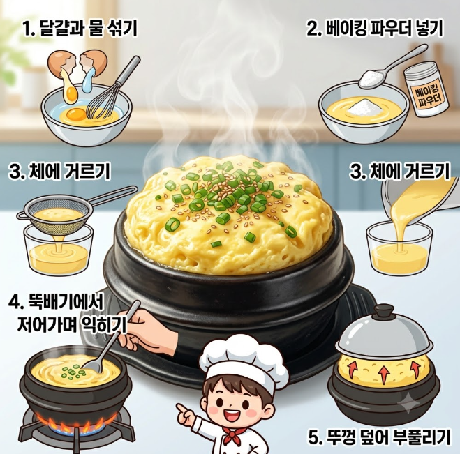 임성근 뚝배기 폭탄 달걀찜 레시피, 식당처럼 봉긋하게 만드는 법