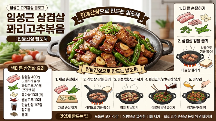 임성근 삼겹살 꽈리고추볶음 레시피, 만능간장으로 만드는 밥도둑